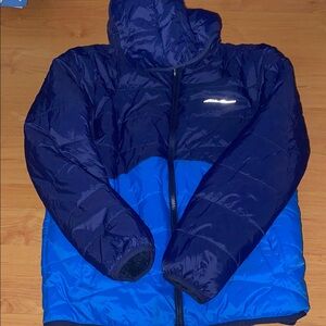 Blue Puffer Jacket- Soft She’ll/Fleece Reversible Jacket. NWOT